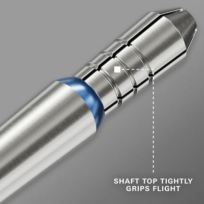 Target Darts Phil Taylor Gx2 Raw Power Titanium Dart Shaft, Short/Intermediate/Medium | Player Edition Aluminium Shafts, 2BA Thread, Professional Dart Accessories - size: Intermediate (28mm)
