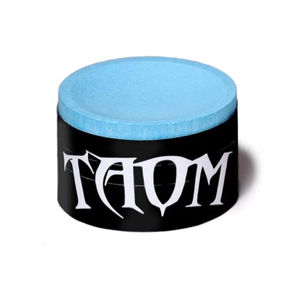 TAOM Pyro Billiard Pool Cue Premium Chalk - Blue - with Chalk Holder