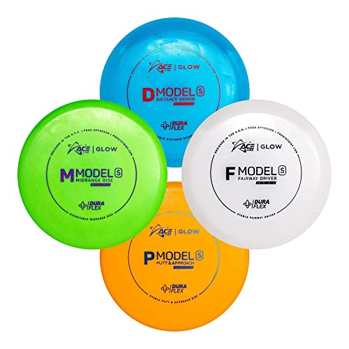 Prodigy Disc 4-Disc ACE Duraflex Starter Set | Set of 4 Premium Discs | Includes Putter, Midrange, Fairway Driver, Driver (Colors May Vary)