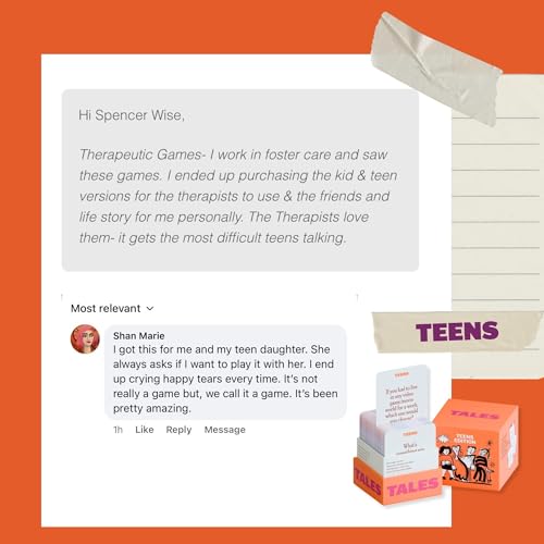TALES 150 Conversation Cards, Teens Edition, Fun Family Games for Teens, Perfect for Dinners, Road Trips, Classrooms & Game Nights, Gifts & Gatherings, Conversation Starters to Spark Creativity - color: Teens Edition