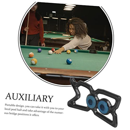 Mikikit Portable Pool Cue Bridge Head with Stable Rack Lightweight Snooker Pole Holder for Pool Table Easy to Install and Remove Suitable for Nine Ball and Professional Use