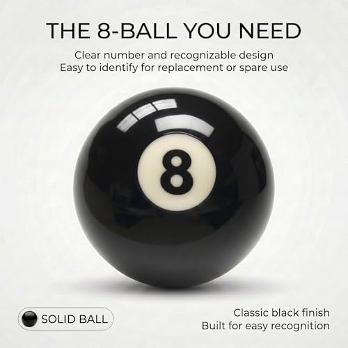 KONLLEN Single Replacement Pool Ball – 2-1/4" Regulation Size & Weight Billiard Ball Made of Phenolic Resin (Choose 1–15 or Cue Ball) - color: #8