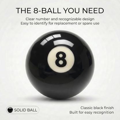 KONLLEN Single Replacement Pool Ball – 2-1/4" Regulation Size & Weight Billiard Ball Made of Phenolic Resin (Choose 1–15 or Cue Ball) - color: #8