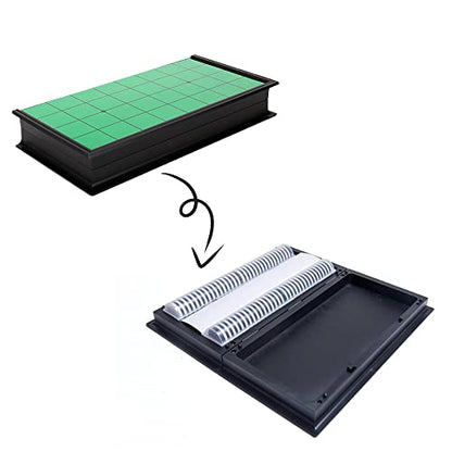 Reversi (Othello) Board Game Set-9.8”, Magnetic Folding Classic Strategy Travel Game for Kids and Adults