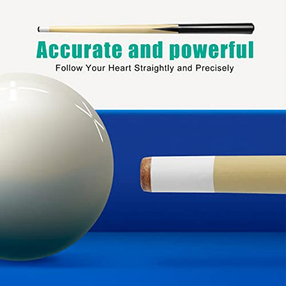 2 Pieces 19Inch Mini Cue Stick Pool Cue Hardwood Billiard Cue Stick for Kids