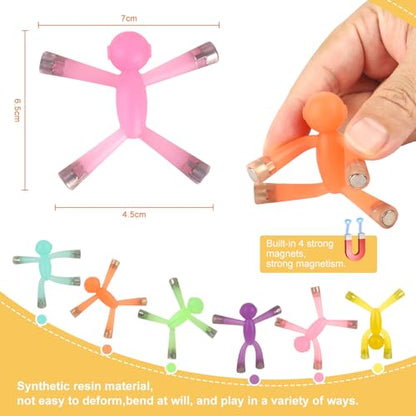 Laleay 12pcs Magnetic People for Refrigerator, Fridge Magnets for Adults Kids Gifts, Magnetic Men for Teens Gifts, Kids Sensory Toys - size: 12pcs