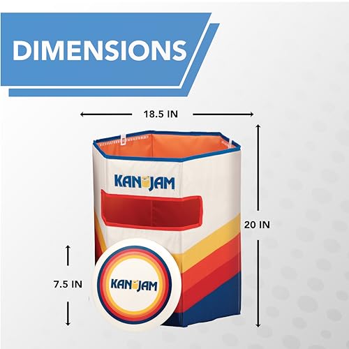 Kan Jam Pack 'N Go Foldable Travel Disc Toss Game - Portable All-Weather Beach Games - Built-in Scoring & Easy Setup - Tailgate Essentials & Yard Fun