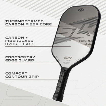 Selkirk Sport SLK Helix Pro Pickleball Paddle | Carbon Fiber & Fiberglass - color: Legend Gray