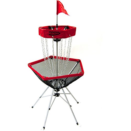 Innova DISCatcher Traveler Target – Portable, Lightweight Disc Golf Basket, Colors May Vary - color: Red