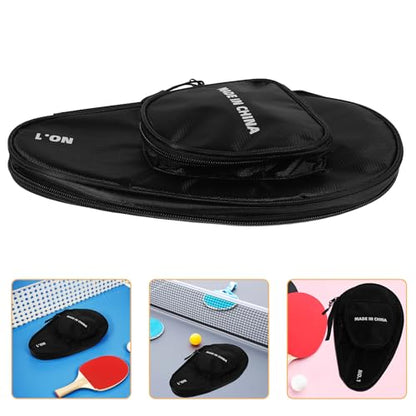 VOSAREA Table Tennis Racket Storage Bag and Bat Holder Waterproof Protective Cover Gourd-shaped Paddle Case Large Capacity for 2 Rackets and 7 Balls Sports Equipment Bag for Enthusiasts