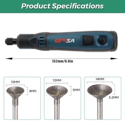 Pool Cue Tip Shaper, Electric Cue Tip Grinder Kit | Portable billiards cue stick tool kit for enthusiasts, pros and cue tip maintenance - style: Arc-Shaped Head