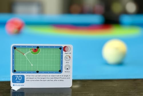 Card Games - Pool Training Aid, 200 Practice Shot Cards, 10 Game Formats, Single and Multi-Player