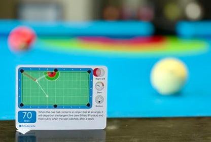 Card Games - Pool Training Aid, 200 Practice Shot Cards, 10 Game Formats, Single and Multi-Player