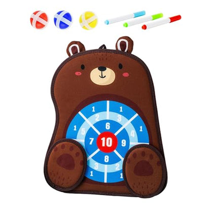 Aymzbd Erasable Book Doodle Set, Target Boards, Indoor Outdoor Games, Birthday Gifts for Boy Girls Painting Toys Toss Game, Bear - color: Bear