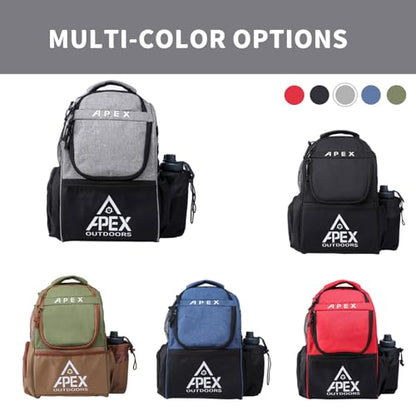 Disc Golf Bag, Large Disc Golf Backpack Holds Over 21 Discs, Durable & Lightweight with Multiple Storage Pockets - color: Grey