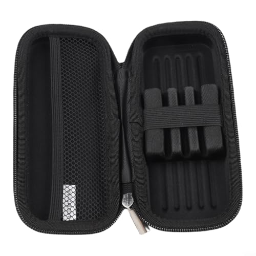 FABULETTA Case, Hard EVA Shell Storage Bag with Foam Slots for 3 Darts, Portable Red Carry Pouch for Travel and Indoor Games Protection