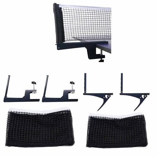 Pingpong Net with Clamp Professional Table Tennis and Post Set Folding PingPong Meshes Clip Adjustable Screw Clamps Post Suitable for Indoor Outdoor - color: B