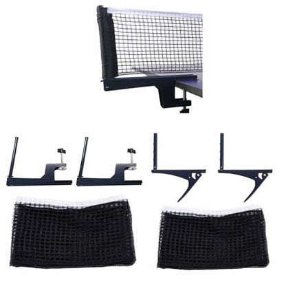 Pingpong Net with Clamp Professional Table Tennis and Post Set Folding PingPong Meshes Clip Adjustable Screw Clamps Post Suitable for Indoor Outdoor - color: B