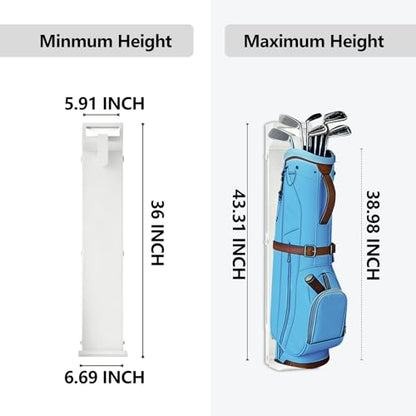 KAXIWEI Wall Mount Golf Bag Storage Stand Organizer Rack for Garage - color: White