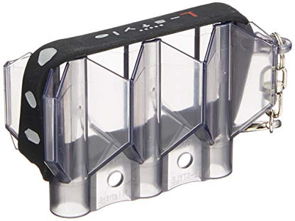 L-style Krystal Flight Case – Hard Shell Case for Dart Flights – Holds 1 Set of 3 Flights - color: Clear Black