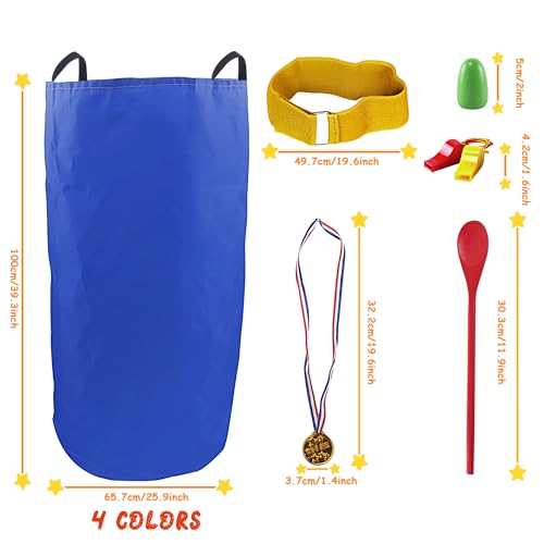 Outdoor Games, Tug of War Rope for Kids and Adult, 28PCS Potato Sack Race Bags, Egg and Spoon Race, Outdoor Games Set Perfect for Carnival Team Building Activities, Field Day Family Reunion Birthd