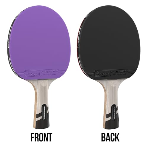PRO-SPIN Ping Pong Paddles – ITTF Approved Professional Table Tennis Rackets with Carbon Fiber for Superior Control | 7-Ply Blade, Premium Rubber, 2.0mm Sponge - color: 2-Pack | Blue/Violet