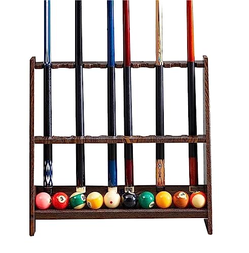 Pool Stick Holder Wood Pool Cue Rack Floor Stand Holds 10 Pool Billiard Stick,Freestanding Billiard Cue Racks Billiard Room Pool Hall