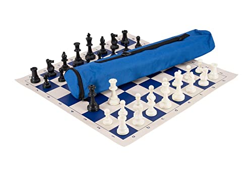 U.S. Chess Quiver Chess Set Combination - Triple Weighted - color: Blue