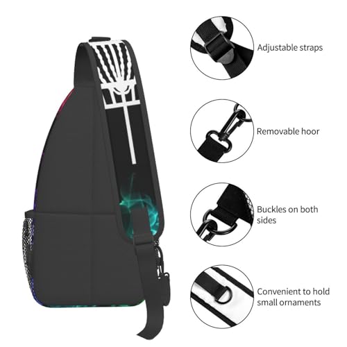 Disc golf basket Chest Bag Lightweight One Strap Backpack Multipurpose Travel Hiking For Men Women
