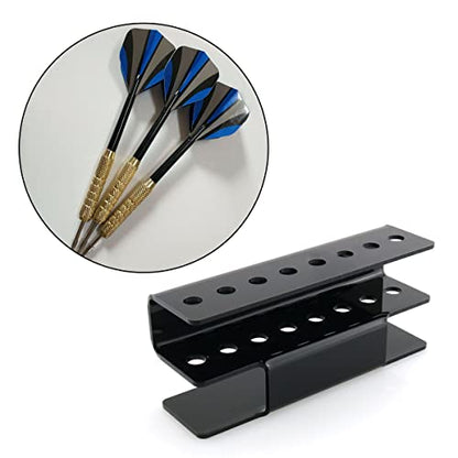 Acrylic Dart Holder Wall Mount Indoor Rack 17x4.5x7.3cm Black