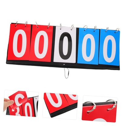 Toddmomy Scoreboard Flip Scorekeeper Basketball Soccer Badminton Portable Tabletop Scoreboard