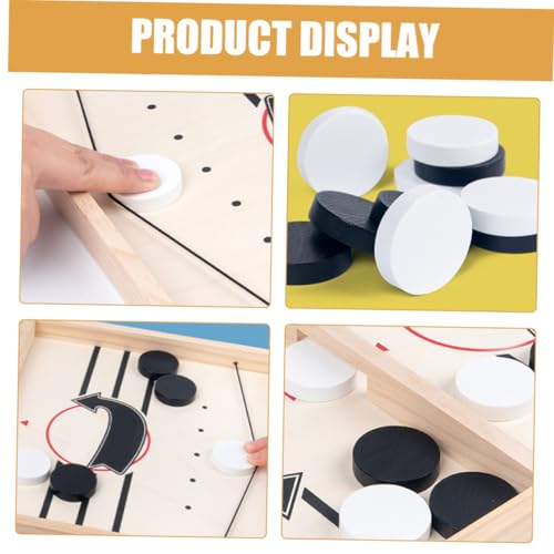 IMIKEYA 10pcs Fast Sling Puck Game for Boys and Girls Adults Dandanqi Chess Pieces Interactive Hockey Puck Board