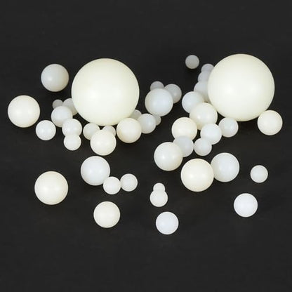 uxcell 100Pcs Nylon Bearing Balls 7mm Polishing Solid Ball, G2 Precision, White - size: 7mm
