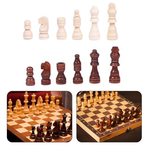 32Pcs International Chess Figures 2.5inch Wood Chess Pieces Chess International Chess Figures Board Accessories