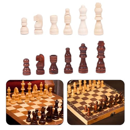 32Pcs International Chess Figures 2.5inch Wood Chess Pieces Chess International Chess Figures Board Accessories
