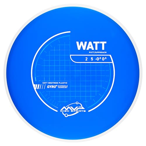 MVP Disc Sports Neutron Watt (Soft) Disc Golf Putter (Colors May Vary) - size: 170-175g