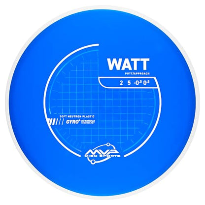 MVP Disc Sports Neutron Watt (Soft) Disc Golf Putter (Colors May Vary) - size: 165-170g