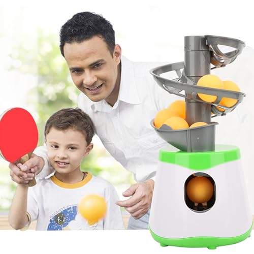 Table Tennis Serve Machine Set, Automatic Launcher Training Machine Automatic Launcher Robot with 10 Balls Portable Table Tennis Trainer for Sports Training
