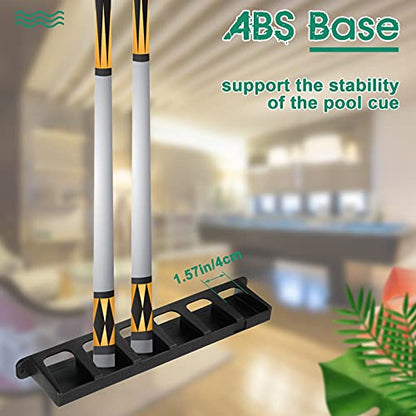 Skylety 2 Pieces Pool Stick Holder Pool Cue Rack for 6 Cue Wall Mounted Table Stick, Balls Billiard Table Accessories for Game Room Bars Clubs Billiard Players