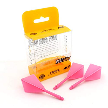 CUESOUL ROST Integrated Dart Shaft and Flights Medium,Diamond Shape,Set of 3 - color: Pink