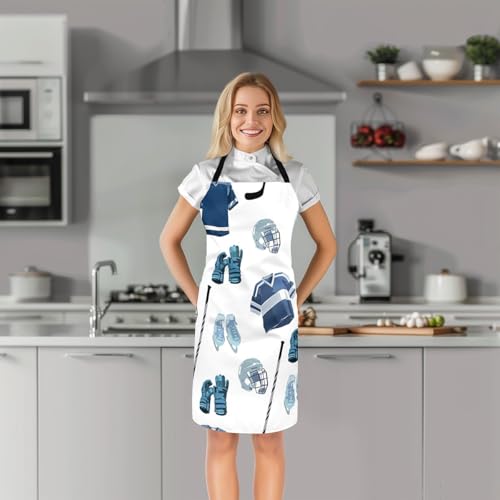 Manfei Ball Sports Kids Kitchen Apron - color: Blue White