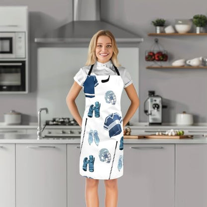 Manfei Ball Sports Kids Kitchen Apron - color: Blue White