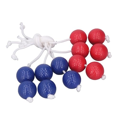 Jeanoko Golf Ladder Toss Balls Set, Vibrant Red & Blue Bolo Replacement Balls for Outdoor Lawn & Beach Game, Durable PE Material, 6 Pack