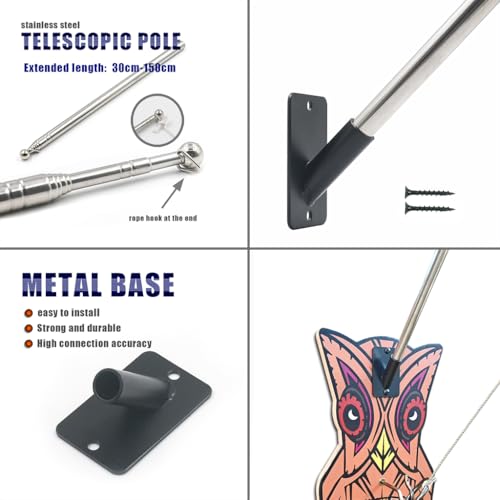 Hook and Ring Toss Game,Ring Hook Games, Outdoor Games,Leisure Games for Adults and Kids,Upgraded Version of The Telescopic Rod,Owl Style