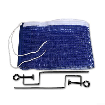 180cm Table Tennis Net With Post Clamp Stand Set, Portable Pong Replacement Mesh For Office Home Game, Alloy Fabric Blue
