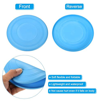 PATIKIL Flying Disc, Flying Discs Soft Waterproof for Adults Dog Playing Sport Game - color: Blue