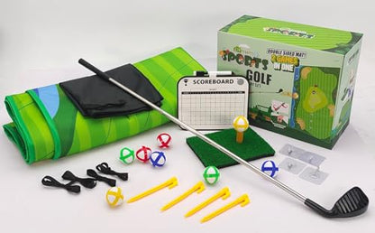 MHM's Ultimate Indoor Golf Chipping Game Mat - Premium Practice Mat - Ideal Golf Simulator for Home Use - style: Indoor Golf Chipping Game