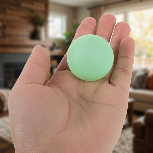 Kisangel 50pcs Lighted Ping Pong Balls - 1.6" Night Glow Table Tennis Balls for Outdoor Sports Activities - Luminous Pingpong for Party Game Props Goodie Bag