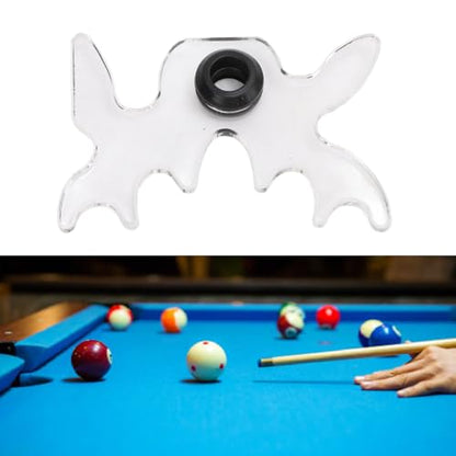 Drfeify Clear Acrylic Pool Billiard Cue Bridge Head, Pool Stick Holder Snooker Nine Ball Billiard Pool Cue Accessory for Pool Table
