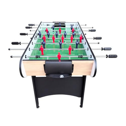 4ft Foosball Table Soccer Game Table Easy to Assemble with Wooden Steel Construction Indoor Sports Fun for Adults & Teens in Home&Apartments&Game Rooms - color: Wood